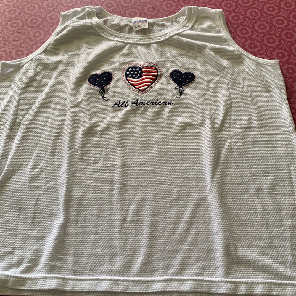 White All American Tank Top